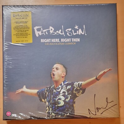 Fatboy Slim ** Signed** Right Here Right Then 3xCD + 1DVD Boxset Rare Glastonbur