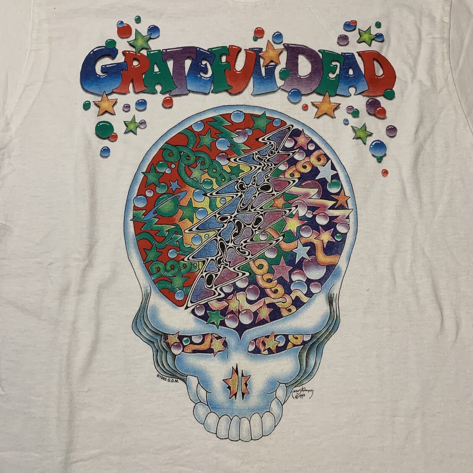 Vintage Grateful Dead Skull Mike Schulman Art T Shirt 90s Band