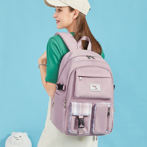 School Bag Comfortable Handle Large Capacity Portable Smooth Zipper Bookbag - Photo 1 sur 17