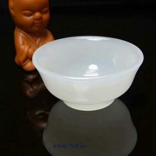 Belle tasse à vin tasse à thé chinoise jade naturel jade blanc fait main 80*50mm