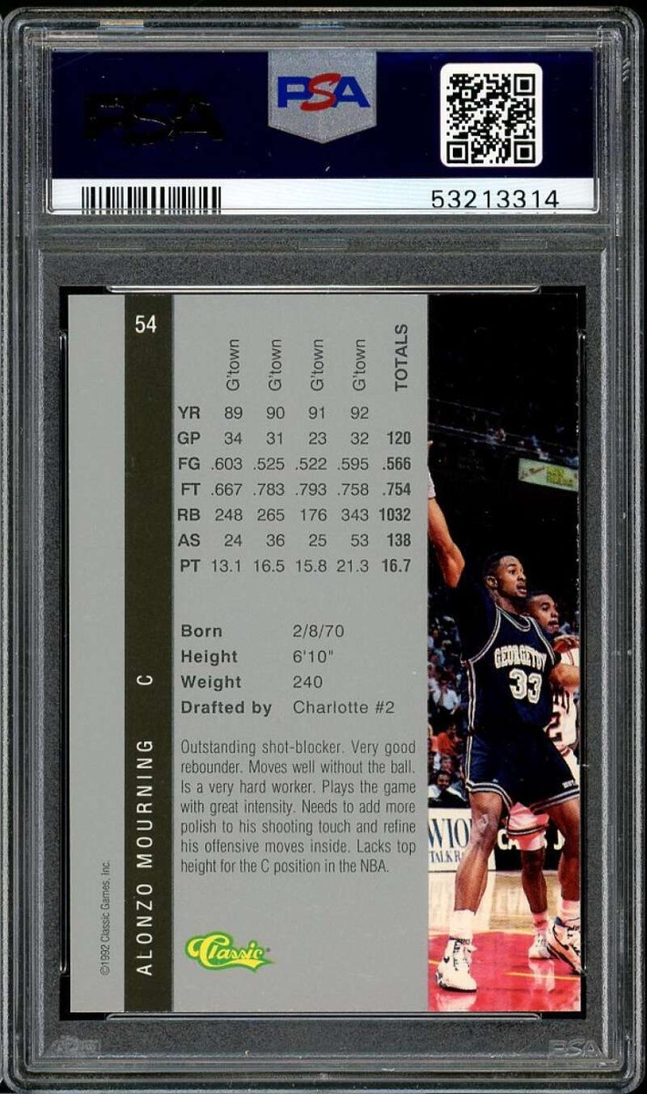 その他 Alonzo Mourning Auto psa9 panini Alonzo Mourning Autographed 2019 Panini Silver Prizm Signed
