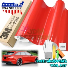 Genuine 3M 2080 G13 Gloss Hot Rod Red Vinyl Wrap Vehicle Film Decal  Sheet Roll