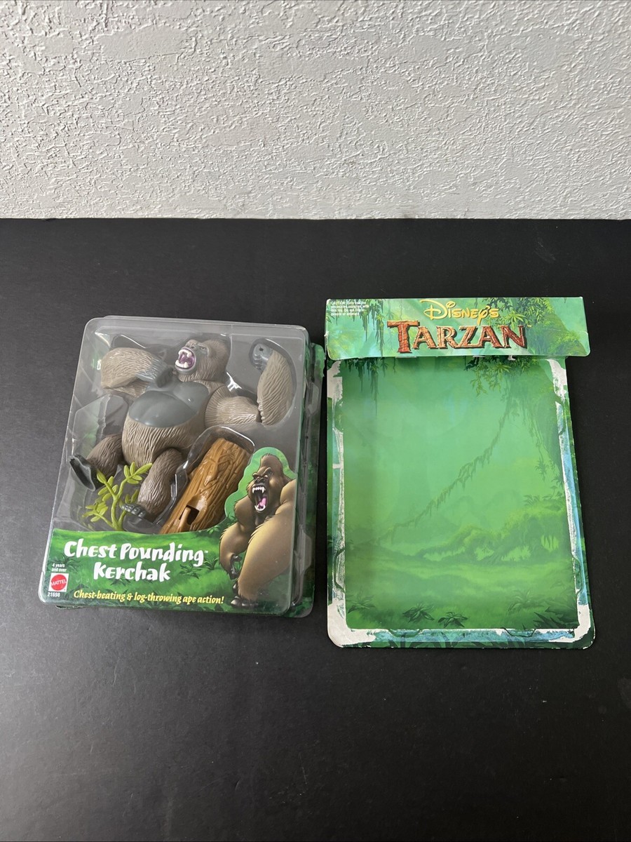 Open Bx Vintage Disney Tarzan Chest Pounding Kerchak Mattel 21698