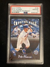 2019 Topps Throwback Thursday #185 TBT Pete Alonso Crystal Ball /806 RC PSA 10