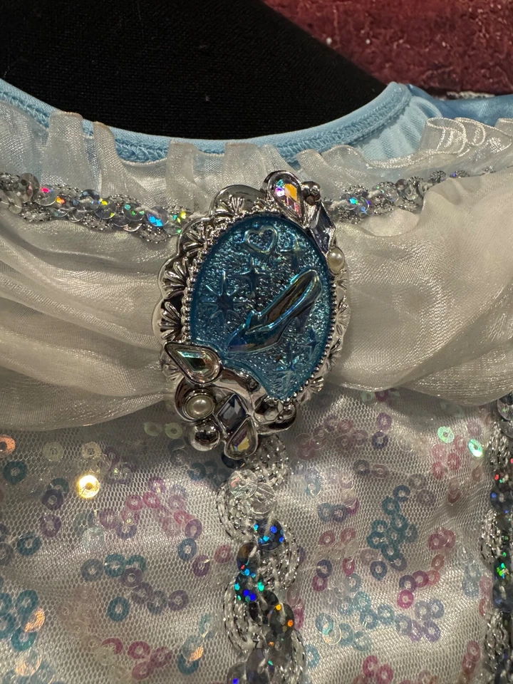 Disney Parks Princess Cinderella Costume Child SZ 5/6 Traditional Blue MOS/Read - Image 3 of 4