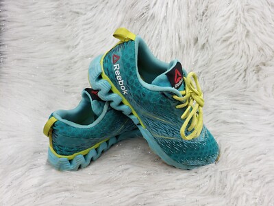 REEBOK ZigTech AR1851 Green Yellow Active Sneakers Size US 3 EUR 34