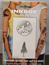INKBOX Temporary Tattoos, Includes 2 Water Resistant Tattoos- Nature Designs