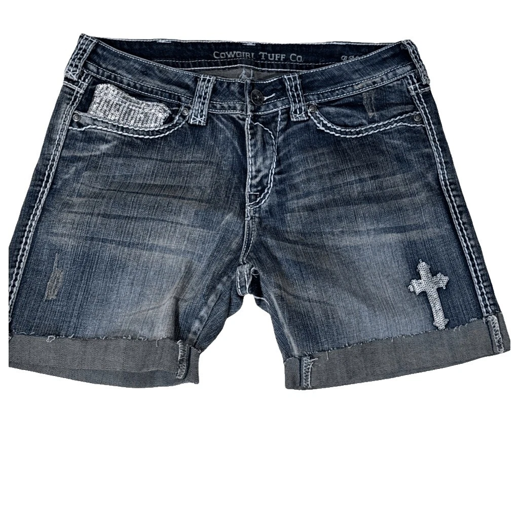 Cowgirl Tuff Women's Cotton Blend Shorts for Women