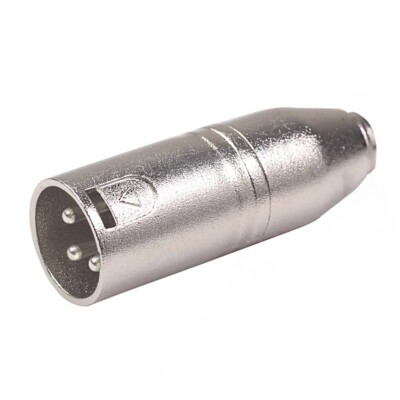 3.5mm (TRS) Mini-Jack Female Microphone Adapter to 3-pin XLR Male Connector