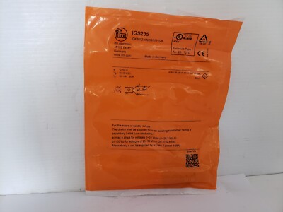 IFM IGK3012-ANKG/US-104 INDUCTIVE SENSOR 10-30VDC 100MA (IGS235) NIB