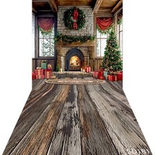 10'x20'Computer-painted Xmas Tree Gift Fireplace Scene Backdrop Background SD181