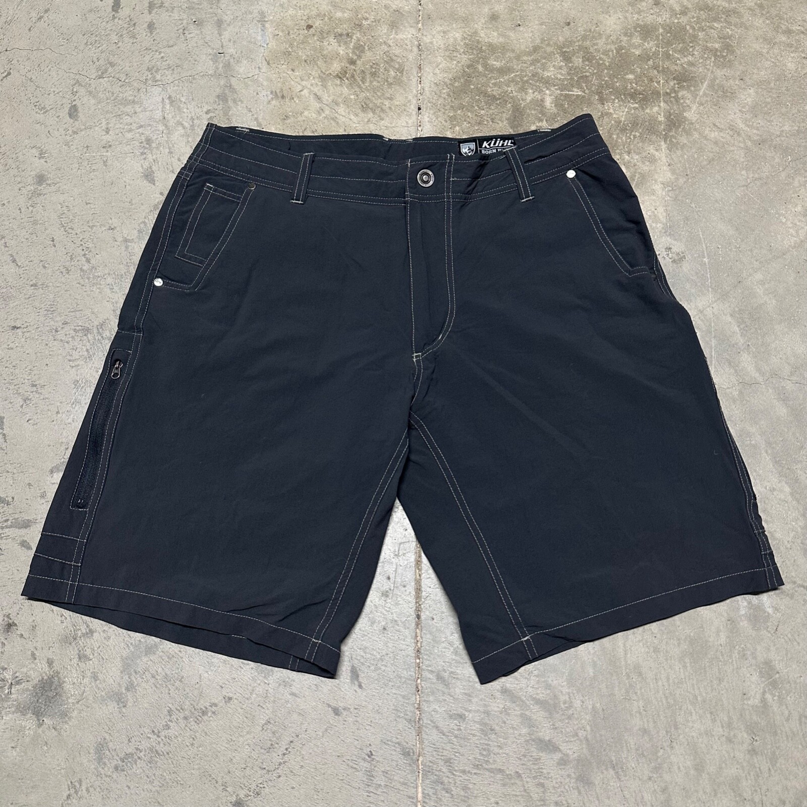 Kuhl Mutiny Raven Nylon Board Shorts Dark Gray Men's Size 34 Casual eBay