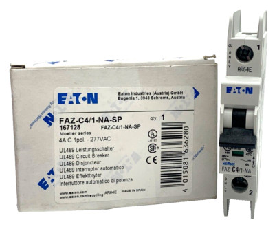 EATON FAZ-C1.5/1-NA-SP 1.5A Circuit Breaker FAZ-C1,5/1-NA-SP FAZ-C1 167128