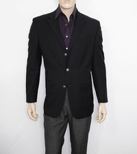 NEW Nautica Blazer-Sport Jacket in Black Size 42 100 Wool Made in India
