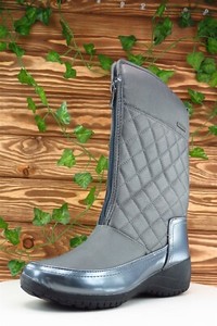 silver mid calf boots