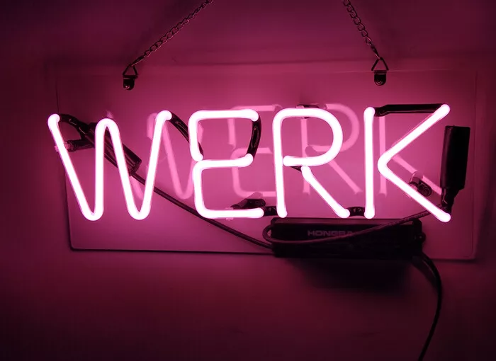 Werk Pink Neon Sign Light Display Gift Room Workshop Neon Light 14
