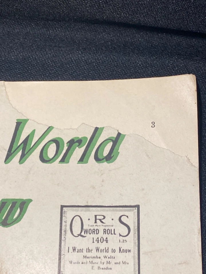 RARE I Want The World To Know Marimba Waltz by Mr. & Mrs. Clarence E. Brandon - Image 2 of 4