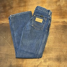 Vintage Wrangler Jeans Denim Kids Sze 10 Slim 23x23 Made In USA talon zipper