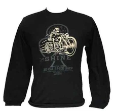 JIMMY SHINE SKELETON RIDING A CHOPPER LONG SLEEVE T SHIRTS  SO-CAL SPEED SHOP