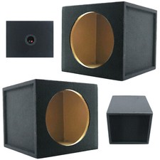 2x Audiotek Car Audio Single 10" Sealed Subwoofer Sub Box Enclosure 1" MDF Wood