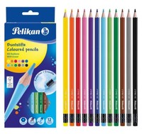 12 Pelikan Buntstifte / Radierbar / Mit 12 Verschiedenen Farben