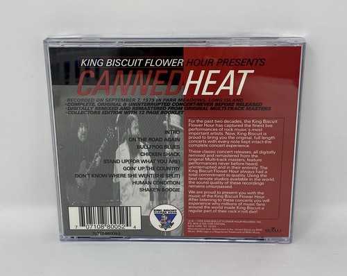 King Biscuit Flower Hour: Canned Heat In Concert (CD 1979/1995) Parr Meadows - Imagen 2 de 4
