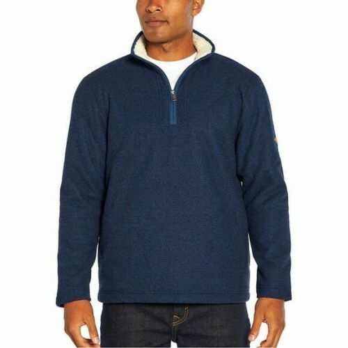 Zip Pullover Sweater, Navy Size 