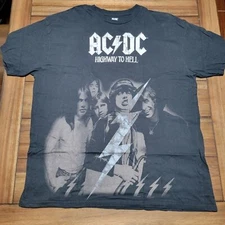 AC/DC Graphic SS Black Unisex Tee Highway To Hell  - Size XXL