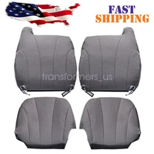 For Chevy Silverado 1999-2002 Driver Passenger Bottom & Top Cloth Seat Cover