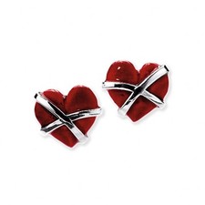 Herz 1 Paar Ohrringe Ohrstecker Heartbreaker Drachenfels LD AT 23 RM eingepackt