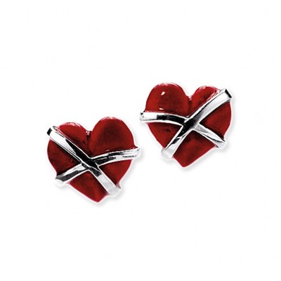 Herz 1 Paar Ohrringe Ohrstecker Heartbreaker Drachenfels LD AT 23 RM eingepackt