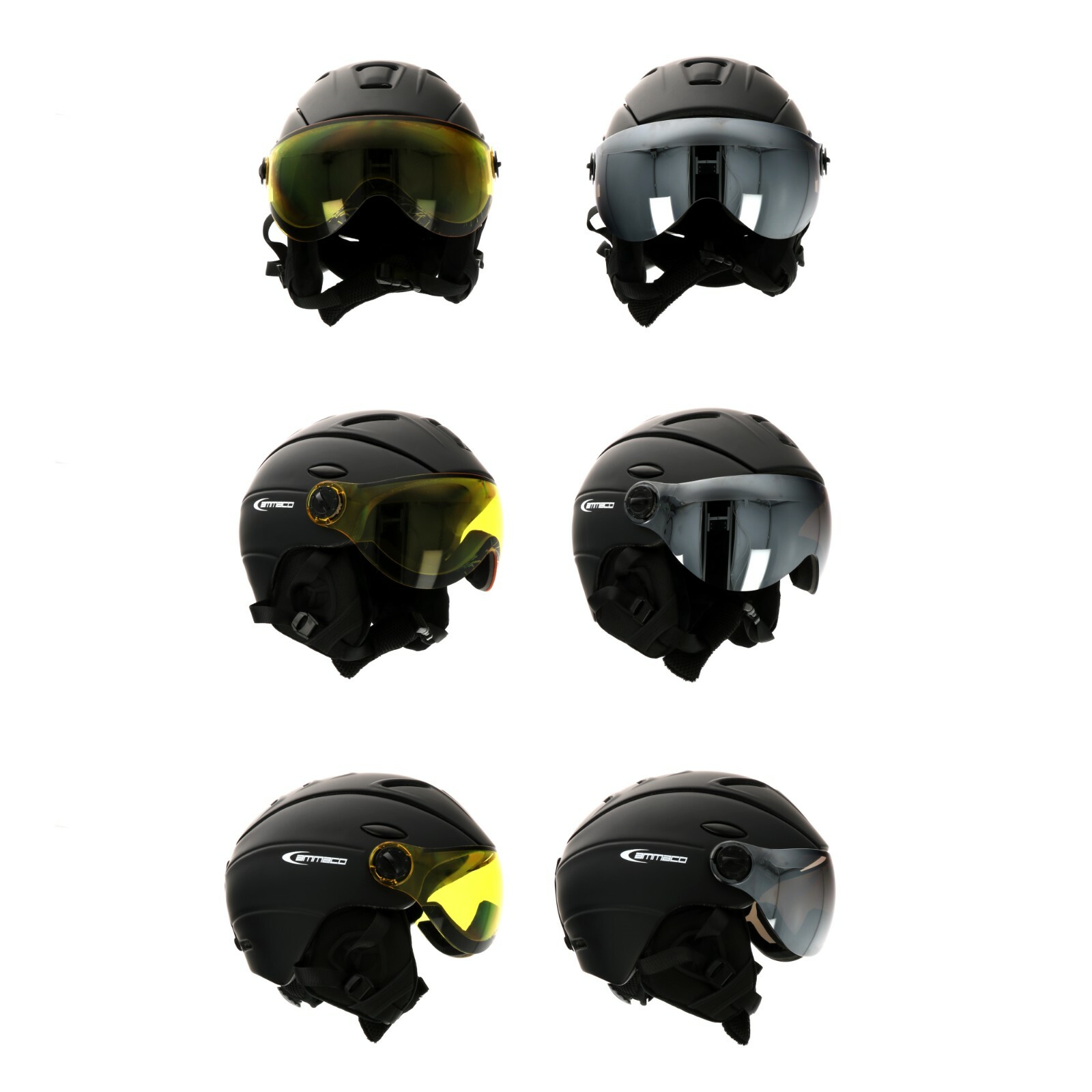 Ammaco 12 Vent Visor Ski Helmet Black With Fidlock Clasp eBay