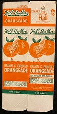 Collectible Halls Brothers One Quart Orange Juice Carton-Montgomery, ALA. "NOS"