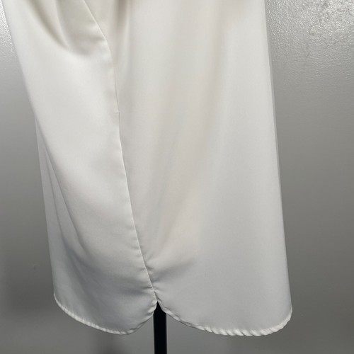 Liz Baker Blouse Women 12T White Ivory Notch Collar Long Sleeve Button Front - 第 15/16 張圖片