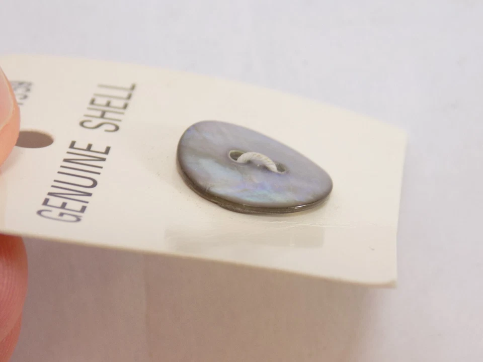 GENUINE SHELL REPLACEMENT BUTTON 9/16" ACROSS OPALESCENT COLOR DOUBLE HOLE NEW - Image 2 of 4