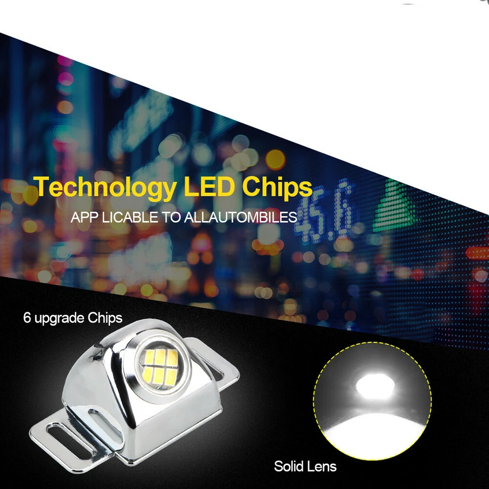 Luz trasera auxiliar de respaldo para estacionamiento con carcasa plateada para automóvil impermeable Foto 3 de 4
