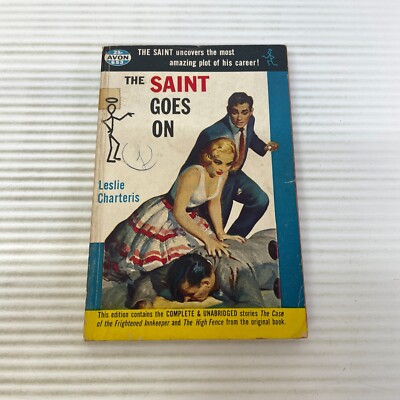The Saint Goes On by Leslie Charteris Avon Paperback Mystery Thriller Book 1935