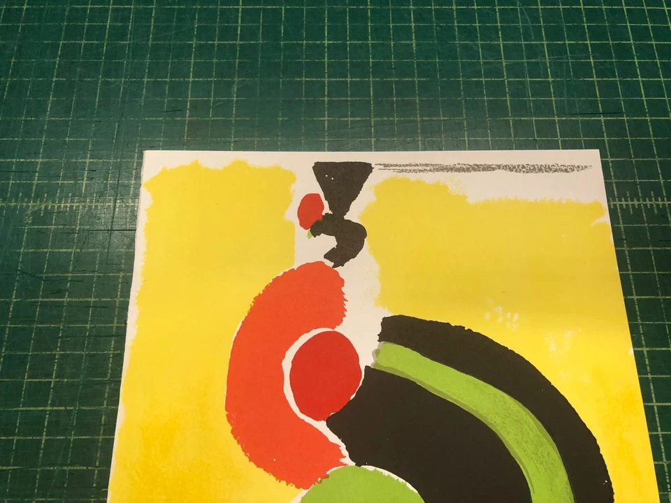 SONIA DELAUNAY Composición para XXieme Siecle 12,25" x 9,5" Litografía 1972 Expr Foto 3 de 4