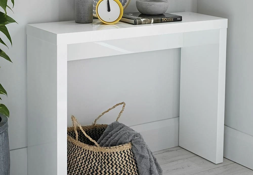 LPD Furniture Puro High Gloss White Charcoal Cream and Stone