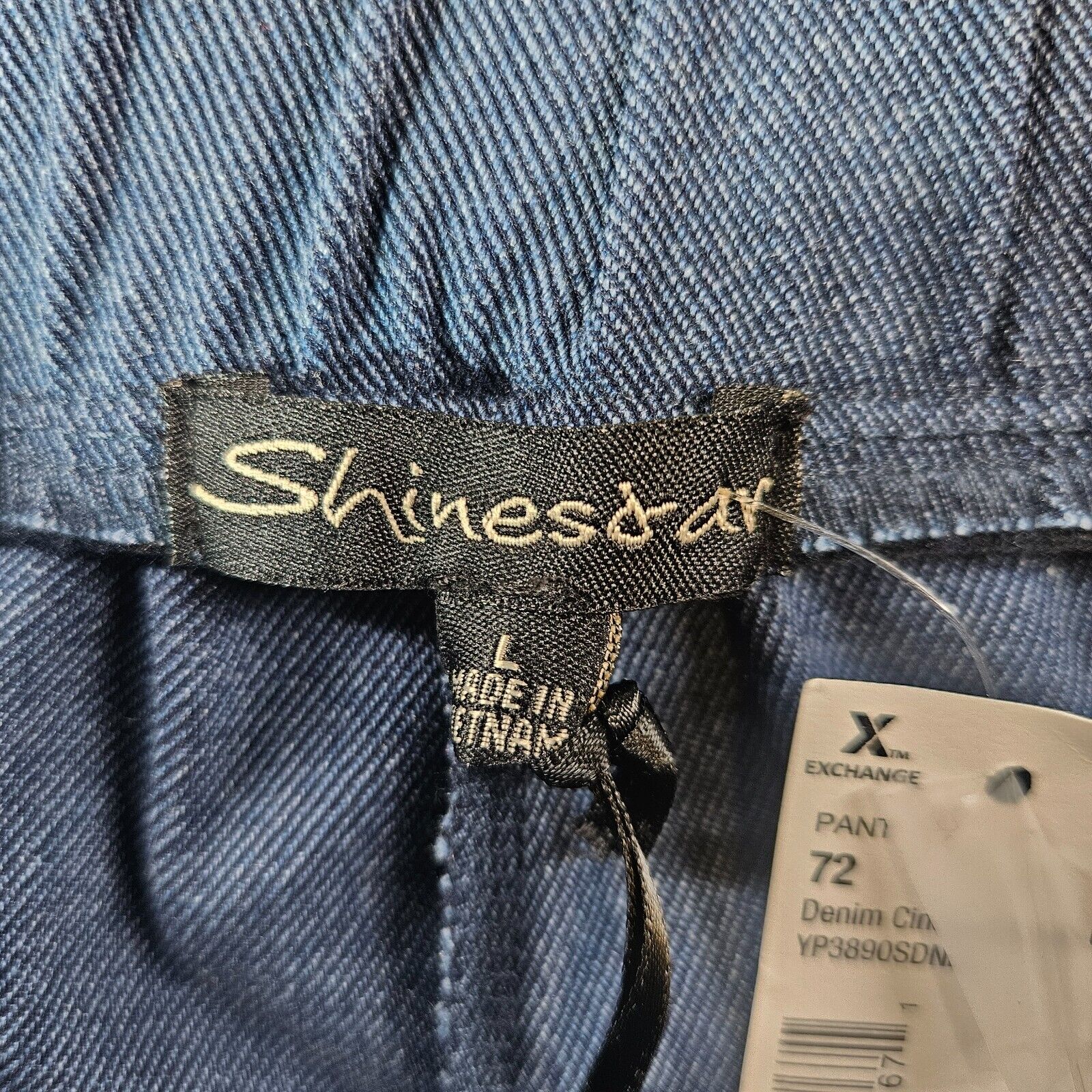 NWT - Shinestar Jogger Pants Women Large Navy Blue Zipper Detailed - NEW