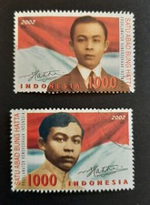 Indonesia: 2002 - Mohammad Hatta, 100th Anniversary of Birth, 2 Stamps - Used