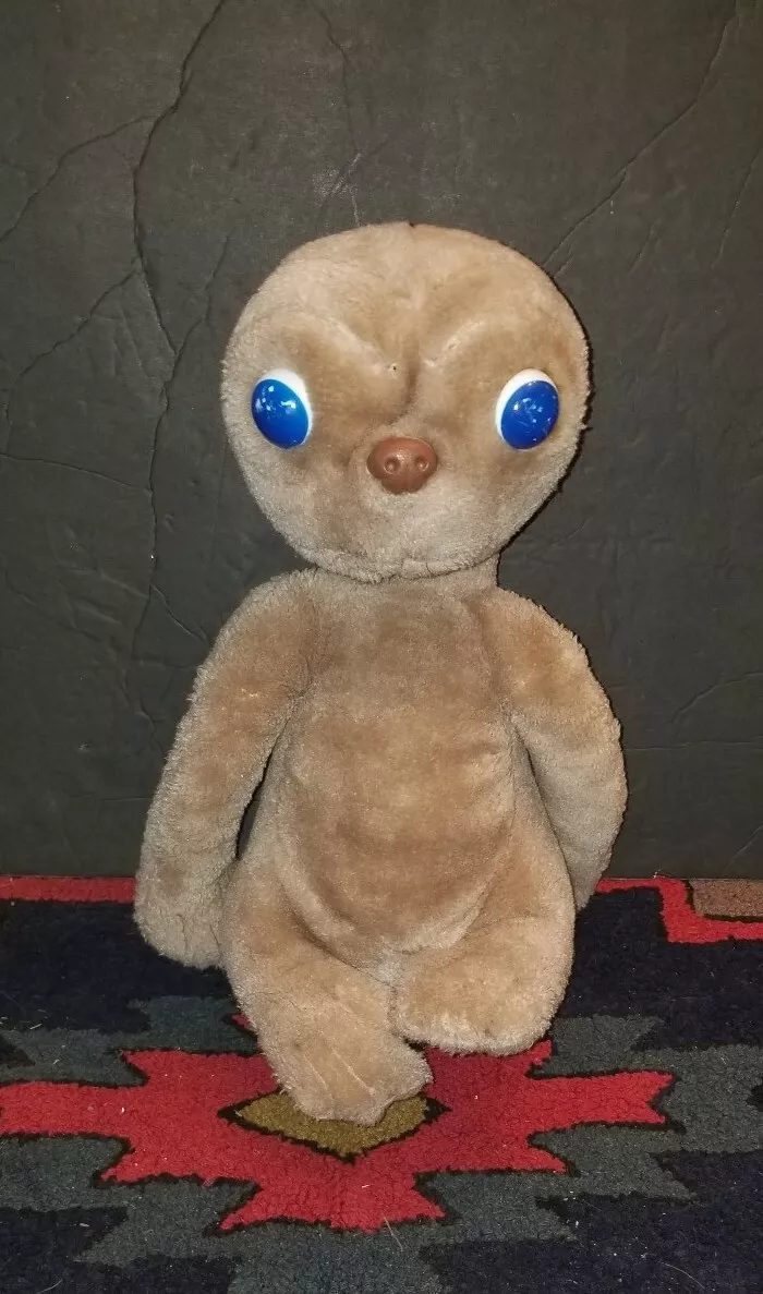 Vintage ET the Extra Terrestrial Plush Doll with Plastic Eyes