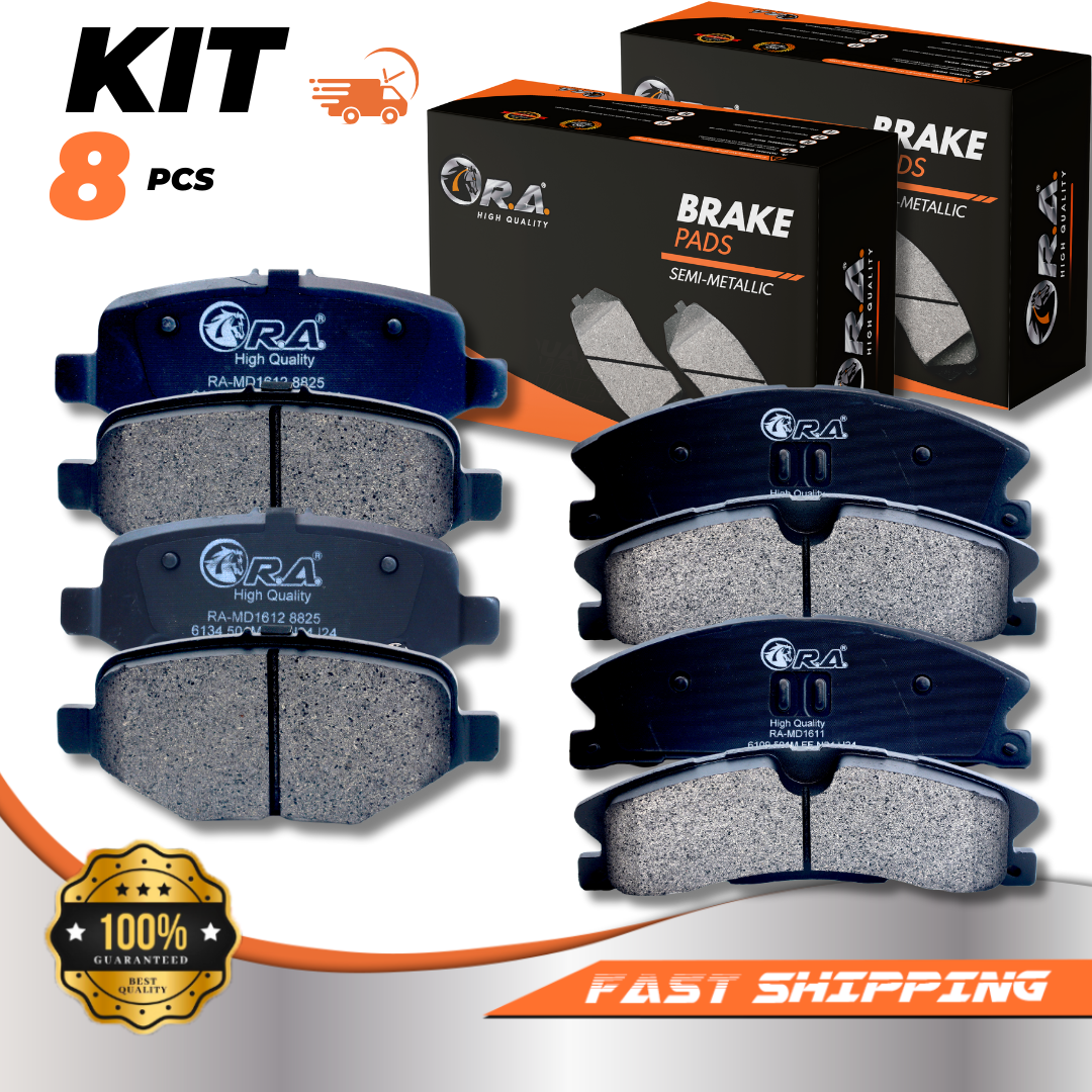 2013-2019 Lincoln MKT HD Front & Rear Disc Brake Pads
