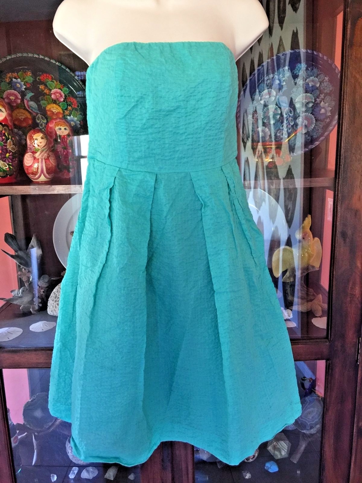 J.Crew Lorelei Strapless Deco Dot Pattern Dress A… - image 7