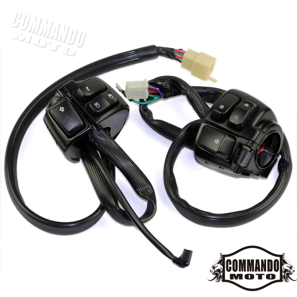 2x Motorcycle 1" Handlebar Switch For Harley V-Rod Dyna Softail Sportster 96-12 - Image 3 of 4