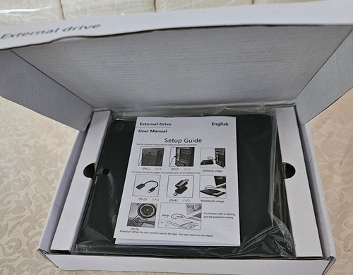 EXTERNAL DUAL INTERFACE USB 3.0/TYPE-C OPTICAL CD DVD+/-RW PLAYER WRITER DRIVE ~ - Picture 3 of 7