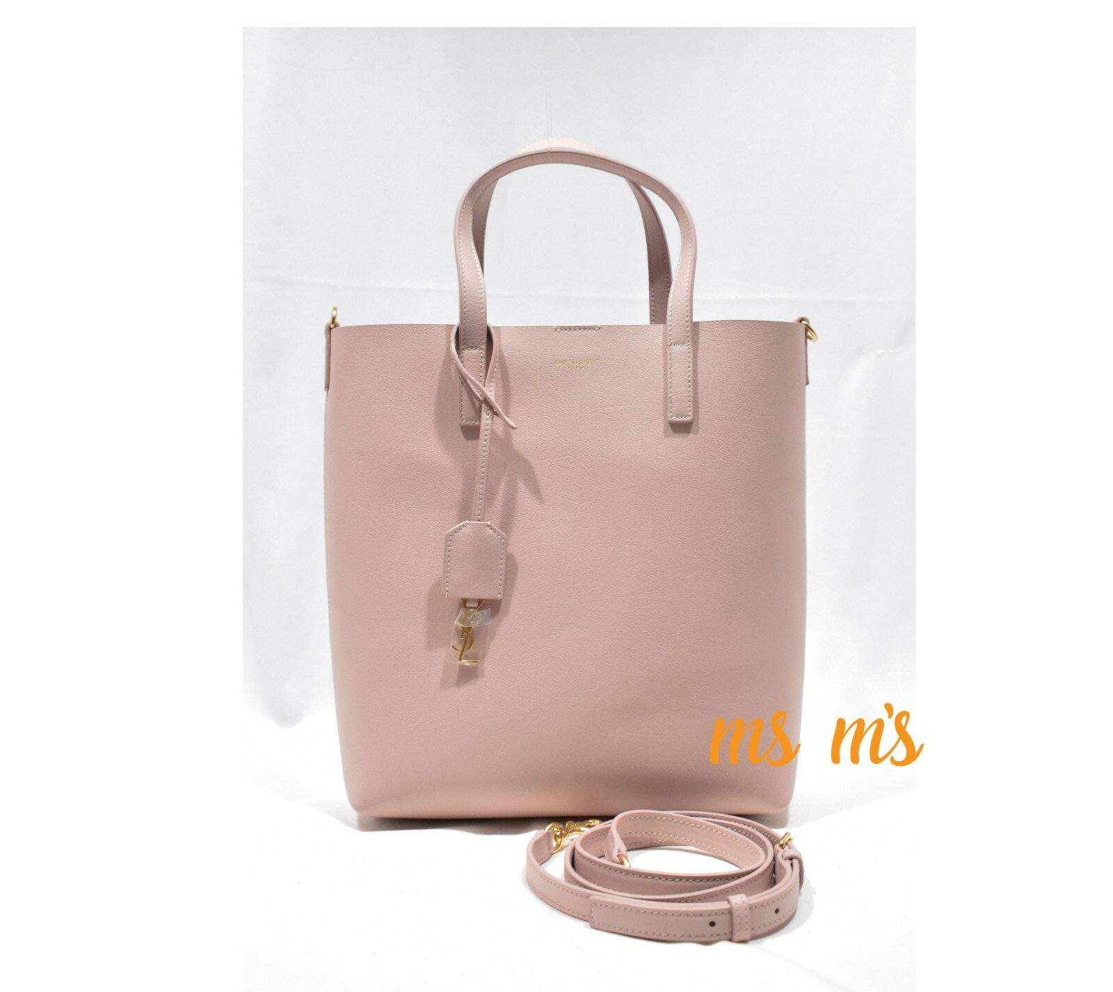 Borsa a tracolla nuova con etichette Saint Laurent YSL rosa chiaro in pelle giocattolo shopping tote