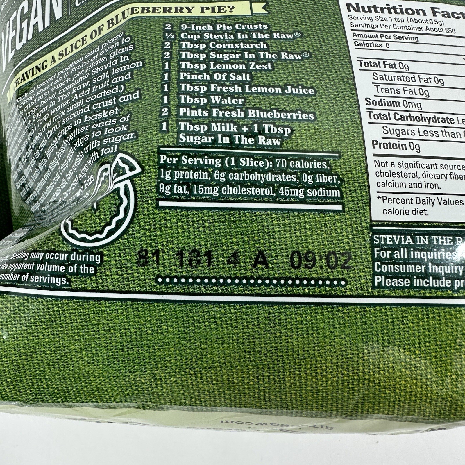 Stevia in The Raw 9.7 OZ. Baker's Bag PlantBased Zero Calorie
