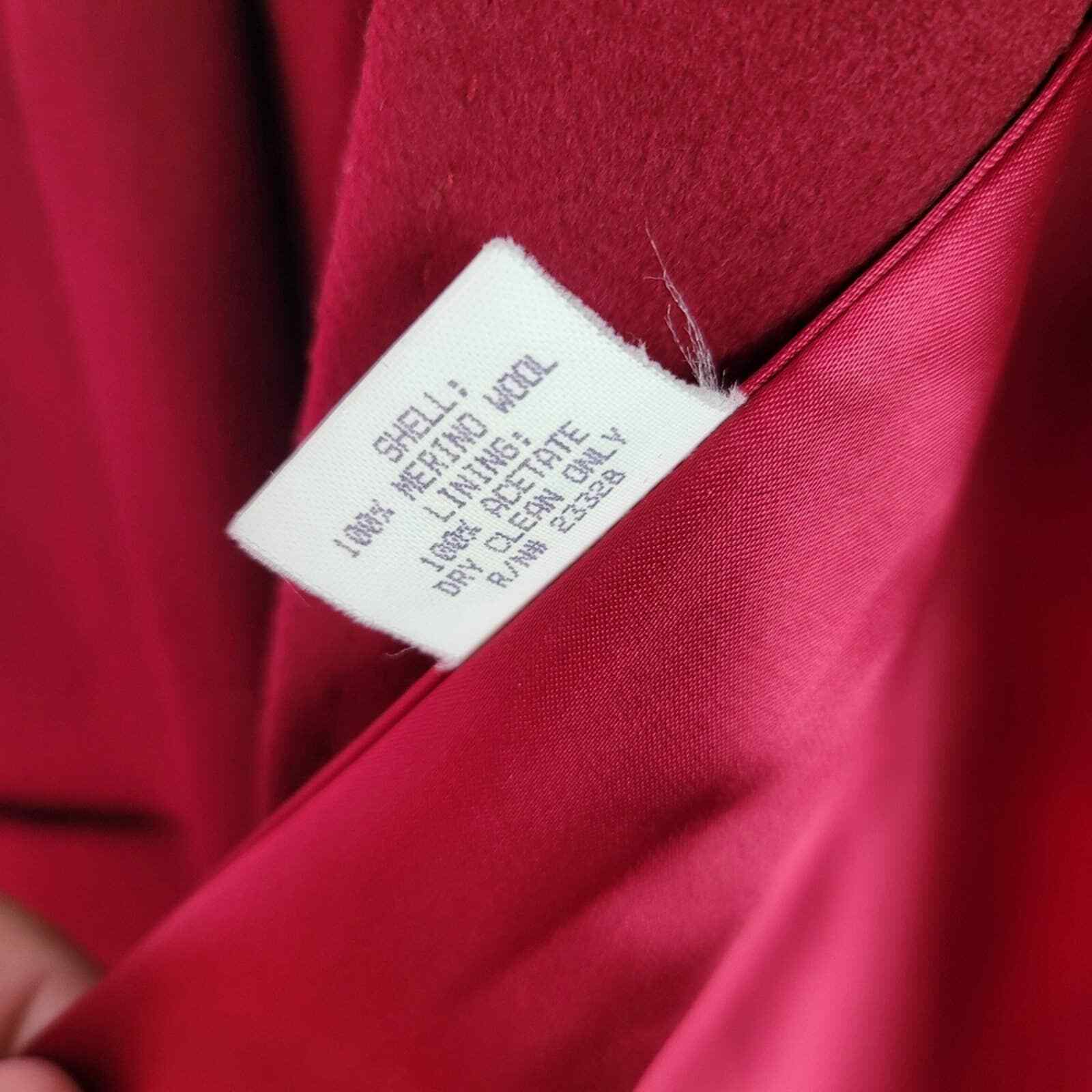 Pendleton Red Merino Wool Coat 4P - image 12