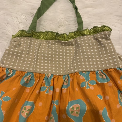 Persnickety Betsy Halter Pear Top Farmers Market Size 4 Orange Blue Green USA - Picture 5 of 7
